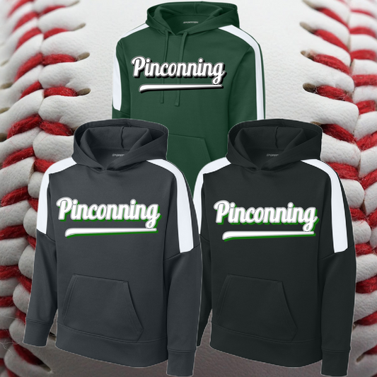 Pinconning Baseball - 2025 Logo Premium Performance Hoodie (Youth & Adult)
