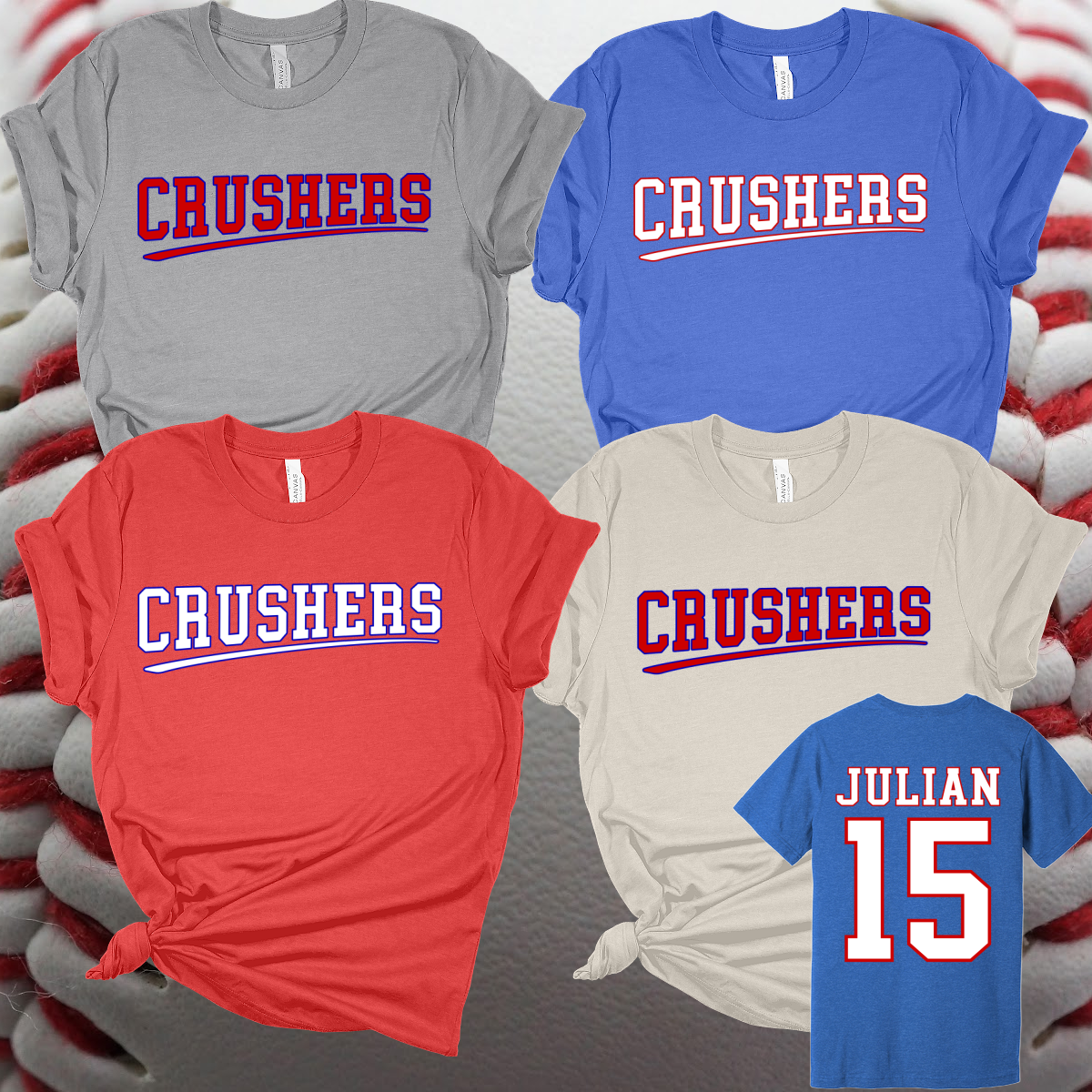 Crushers Baseball - Logo Tee (Youth & Adult Sizes)