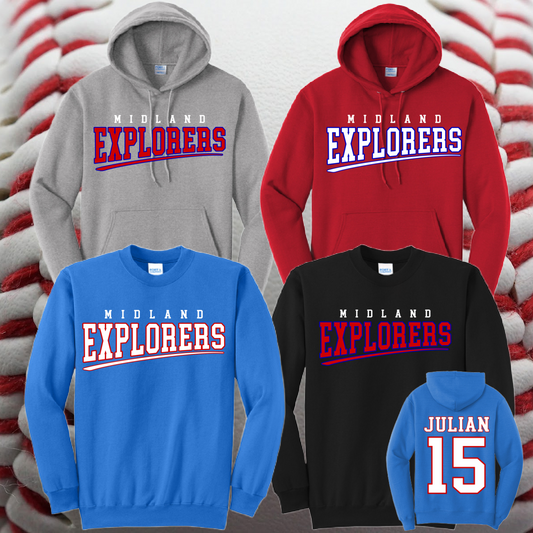Midland Explorers - Logo Basic Sweatshirt (Youth & Adult)
