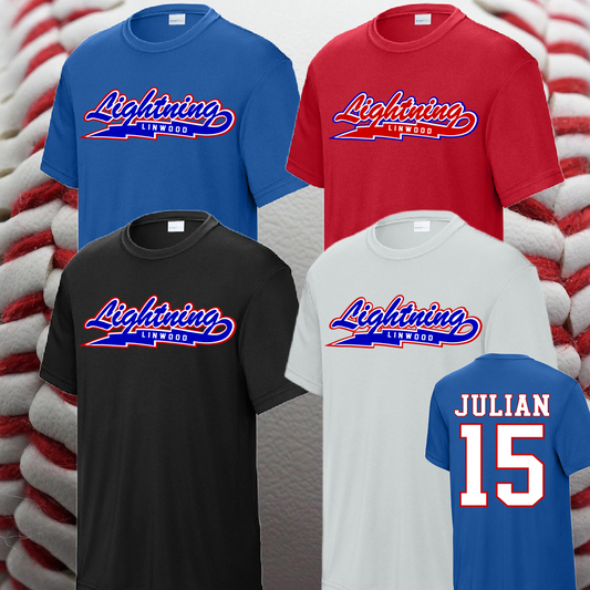 Linwood Lightning - Logo Performance Tee (Youth & Adult)