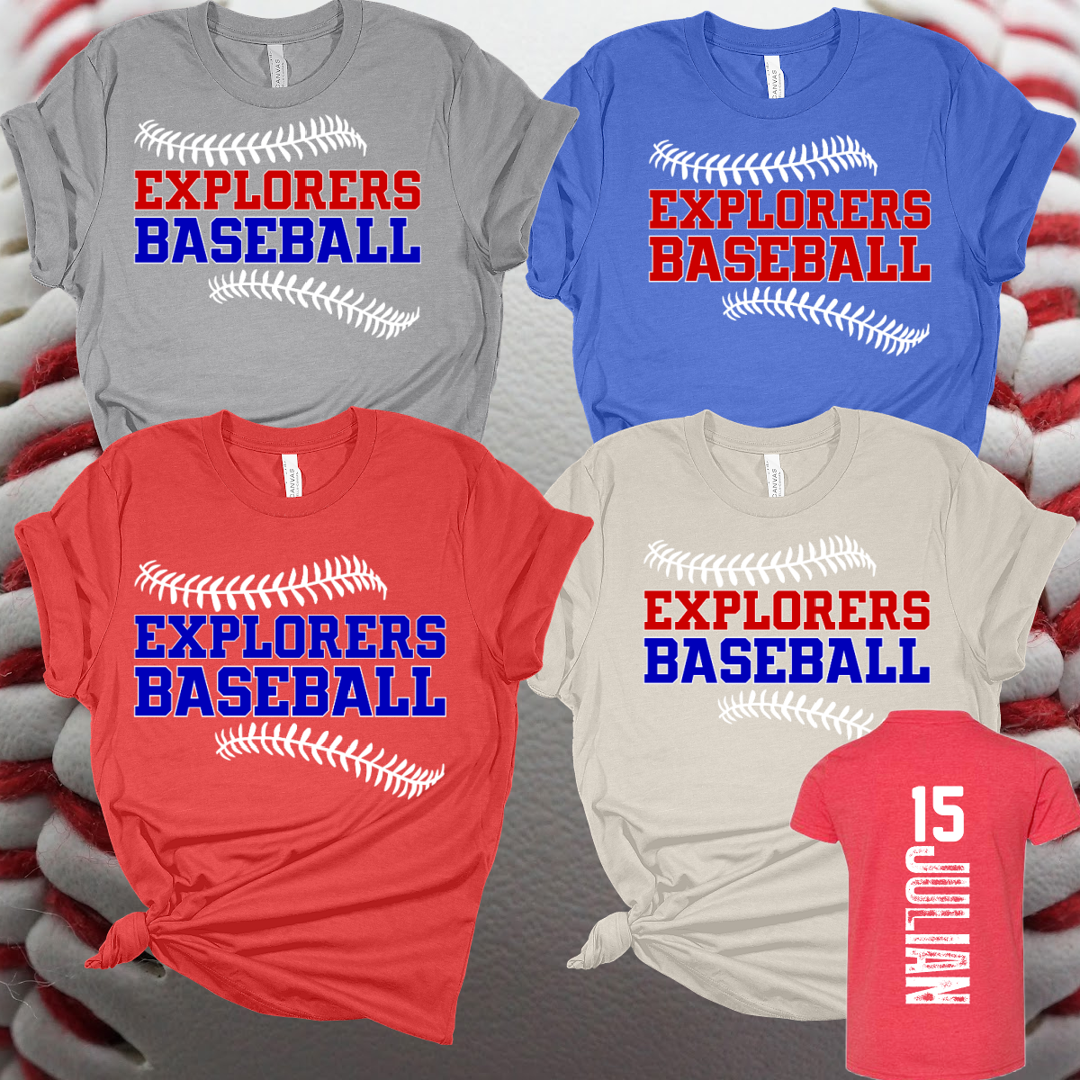 Midland Explorers - Stitches Logo Tee (Youth & Adult Sizes)