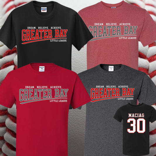Greater Bay Little League - Swoosh Logo Basic Tee (Youth & Adult)