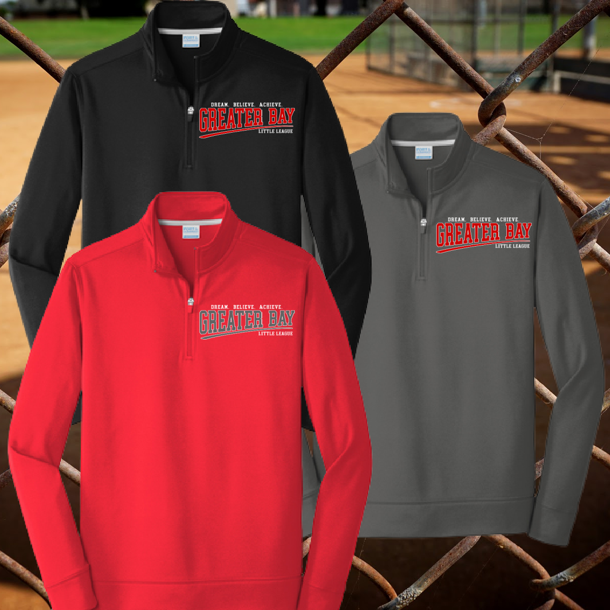 Greater Bay Little League - Swoosh Logo Performance Quarter Zip (Adult)