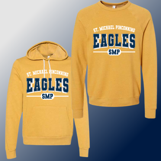 St. Michael Eagles  - Mustard Varsity Mascot Premium Sweatshirt (Adult) - MADE TO ORDER/TWO WEEKS