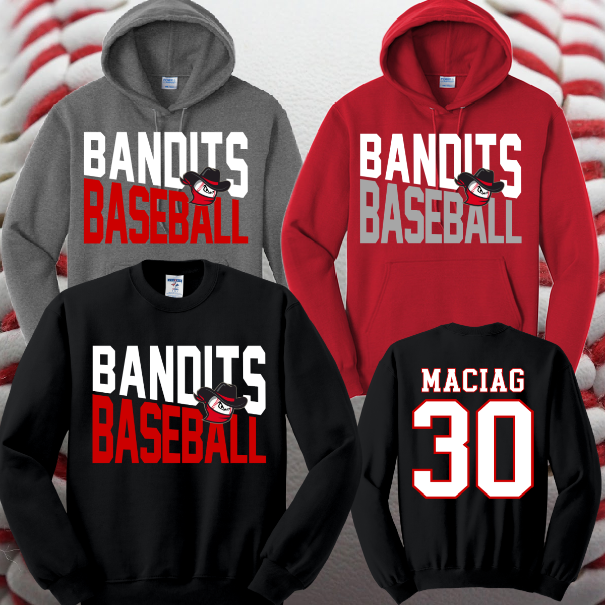 Bay City Bandits - Angled Logo Basic Sweatshirt (Youth & Adult)