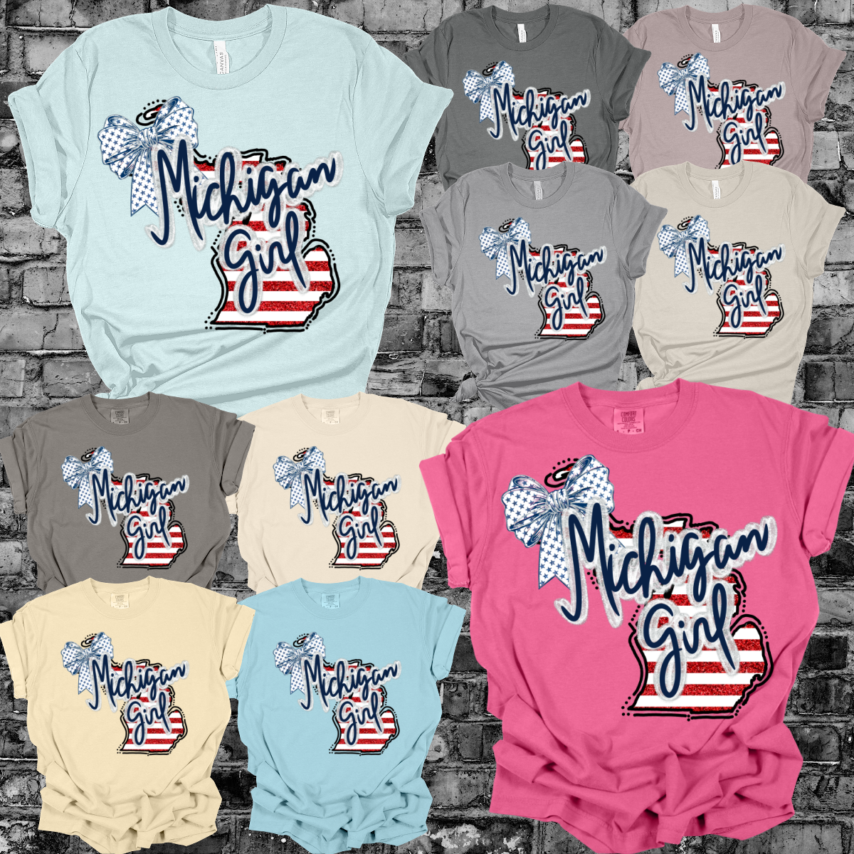 Red White & Blue Michigan Girl