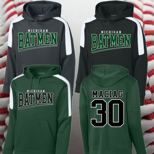 Michigan Batmen - Swoosh Logo Premium Performance Hoodie (Youth & Adult)