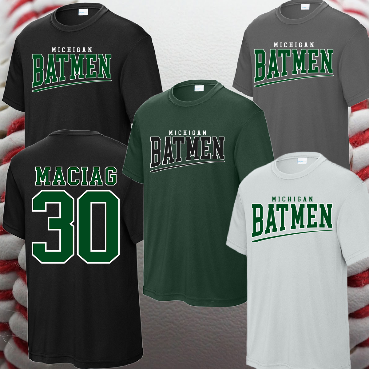 Michigan Batmen - Swoosh Logo Performance Tee (Youth & Adult)