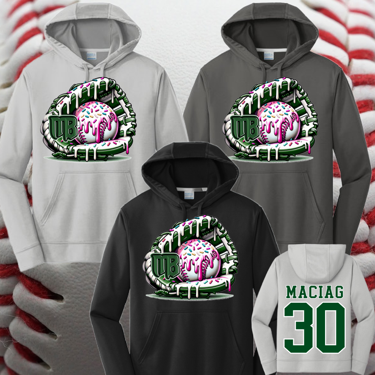 Michigan Batmen - Ice Cream Drip Glove Performance Hoodie (Youth & Adult)