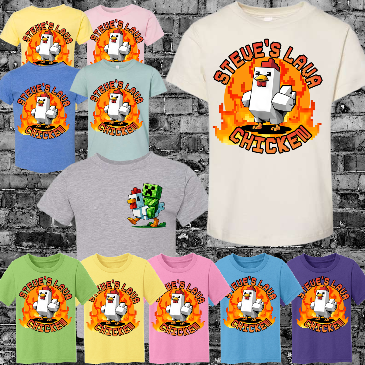 Steve's Lava Chicken Tee (Adult)