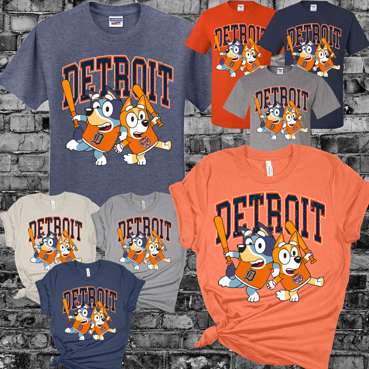 Detroit Baseball Blue-y Tee (Adult)
