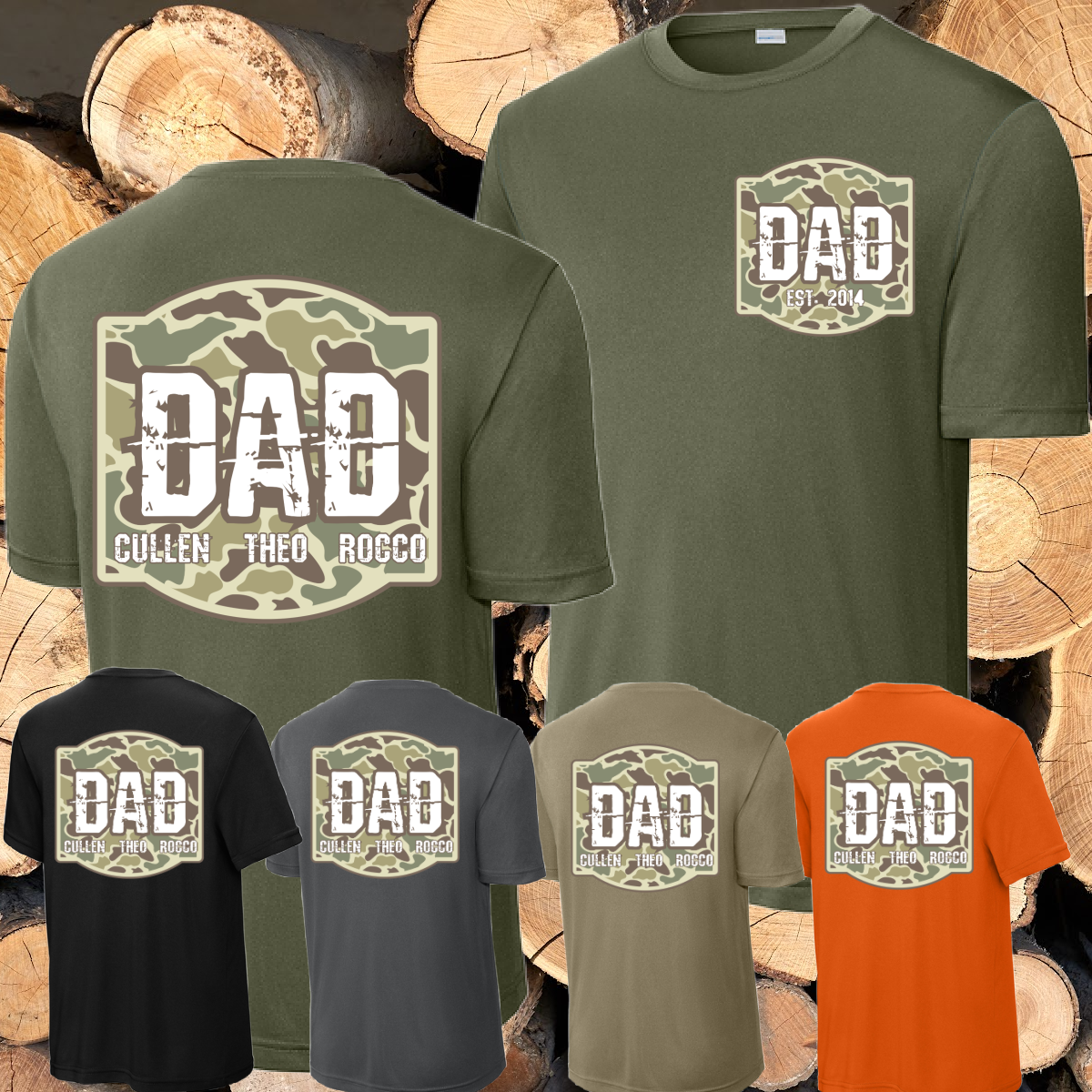 Fathers Day Camo Patch Performance Tee