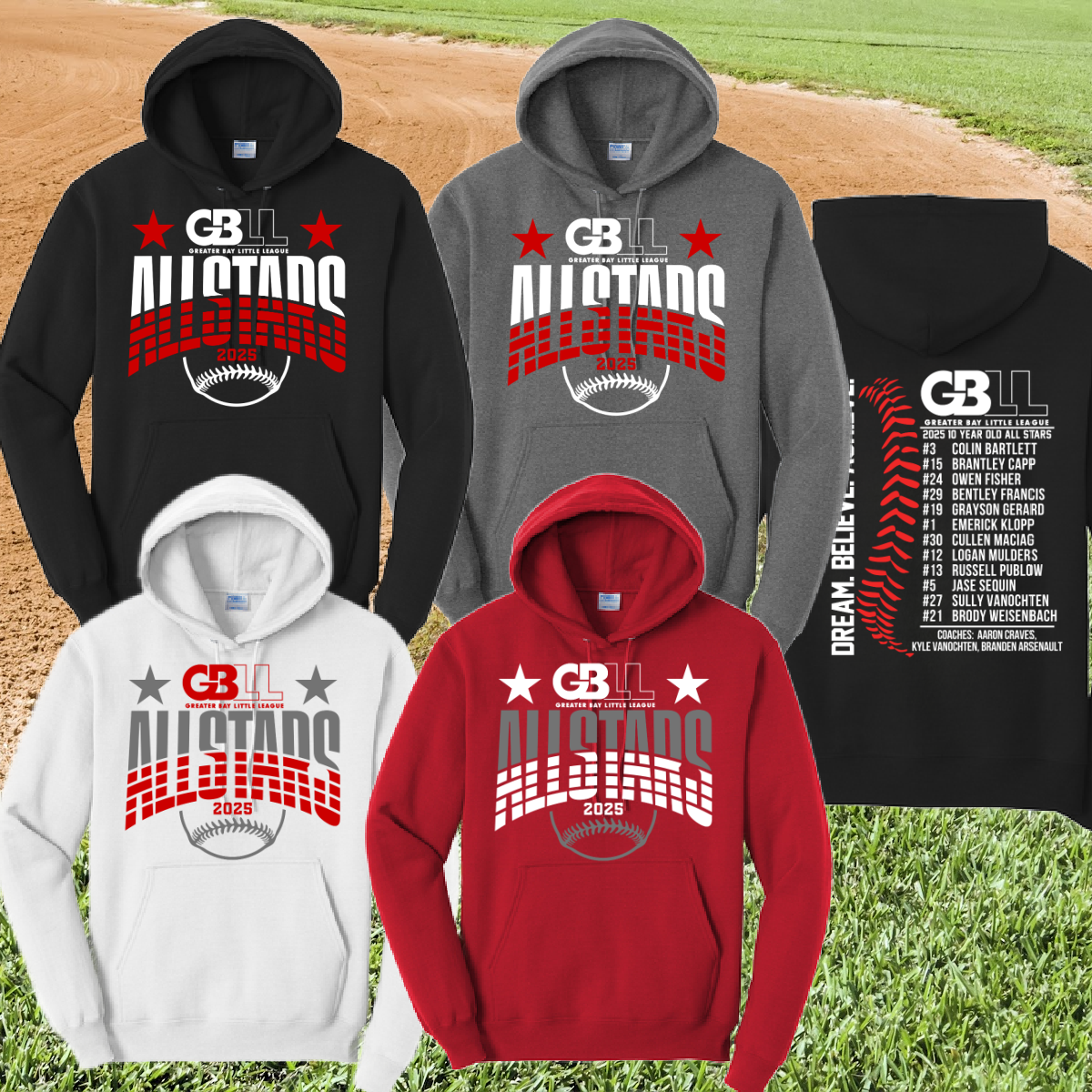 Greater Bay Little League - 2025 All Star Basic Hoodie (Youth & Adult)