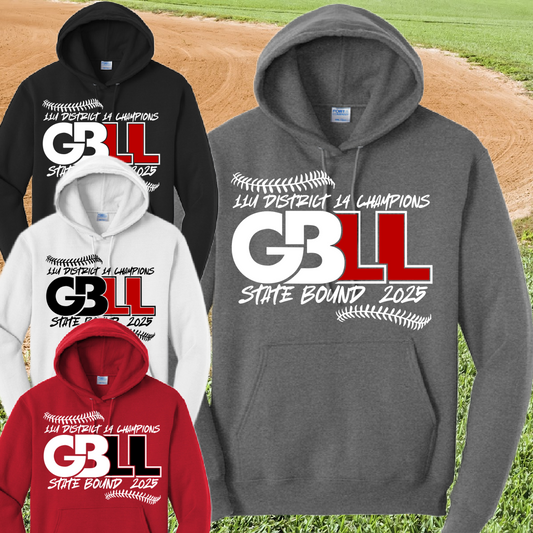 Greater Bay Little League - 2025 District Champs STATE BOUND Basic Hoodie (Youth & Adult)