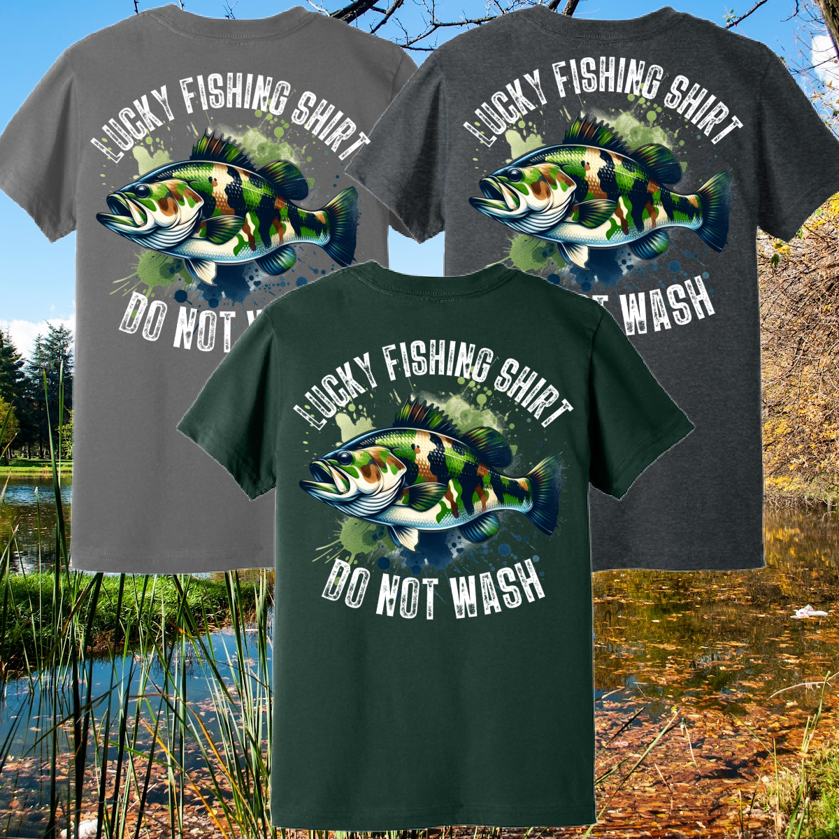 Great Lakes Boys - Lucky Fishing Shirt Do Not Wash Premium Tee (Toddler, Youth & Adult)