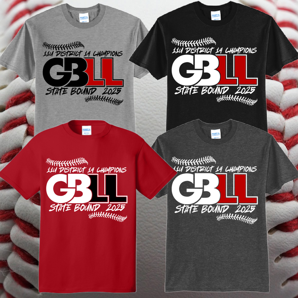 Greater Bay Little League - 2025 District Champs STATE BOUND Basic Tee (Toddler, Youth, Adult & Tall)