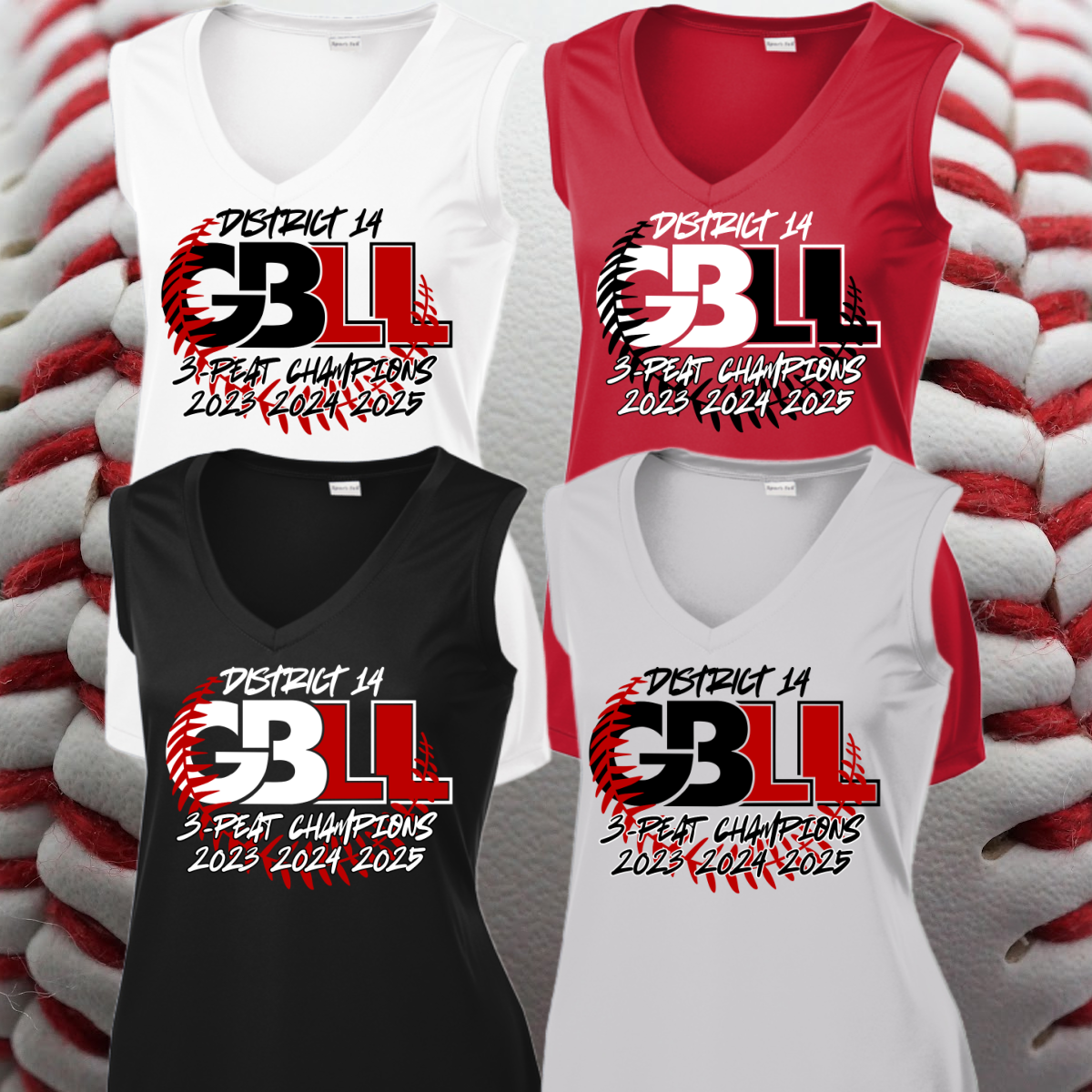 Greater Bay Little League - 2025 11U District Champs 3-PEAT Performance Tank