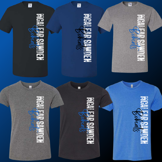 McAlear Sawden Bobcats - Vertical Tee (Short & Long Sleeve Options)