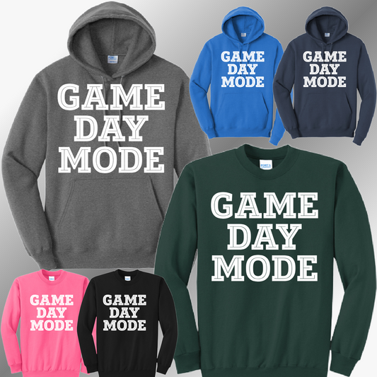 Game Day Mode Sweatshirt (White Ink)
