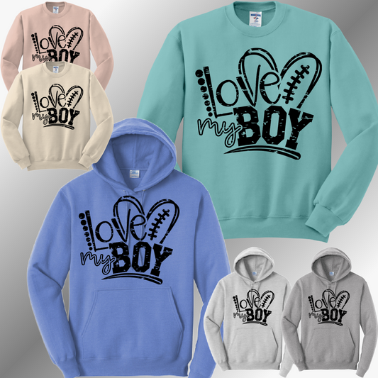 Football - Love My Boy Sweatshirt (Black Ink)