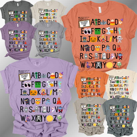 Halloween - Teacher Alphabet Tee