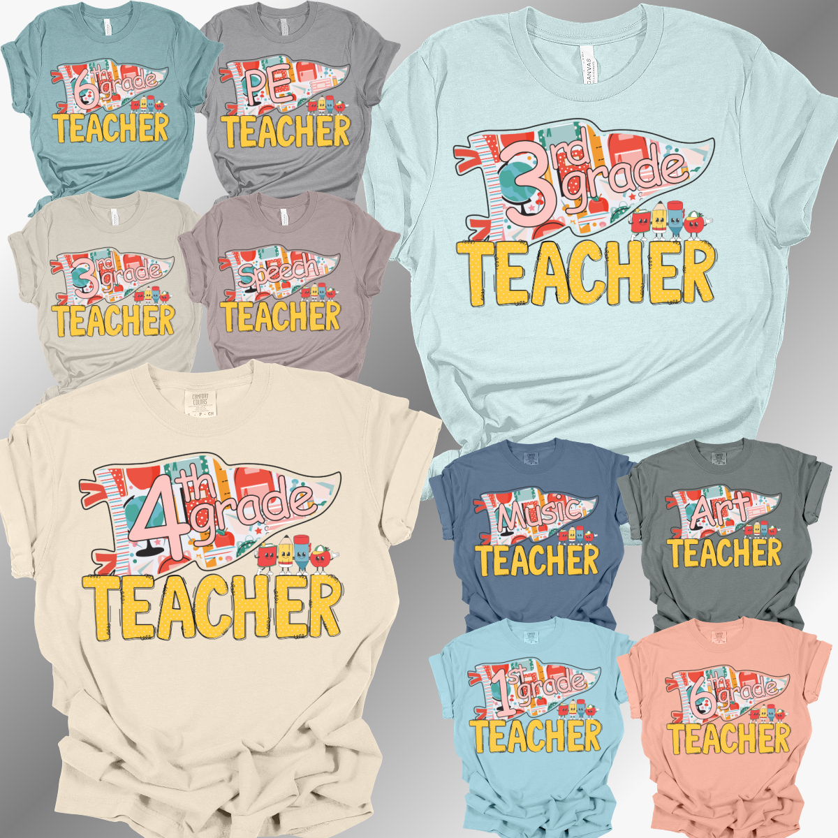 Back To School - Teacher Flag Tees (Adult)