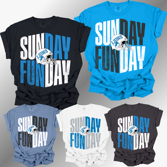 Detroit Football Sunday Funday - Comfort Colors Tee (Adult)
