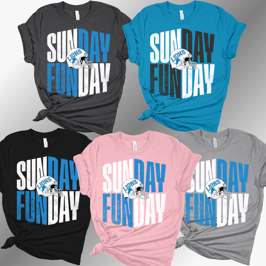 Detroit Football Sunday Funday - Bella Canvas Tee (Adult)