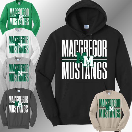 MacGregor Mustangs - School Name Basic Sweatshirt (Youth & Adult)