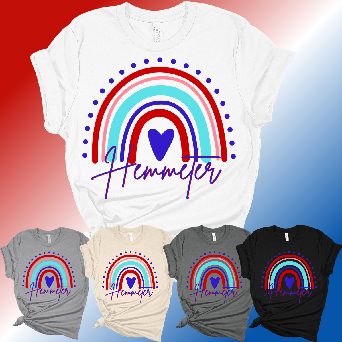 Hemmeter Elementary - Rainbow Tee (Youth & Adult) - MADE TO ORDER/TWO WEEKS