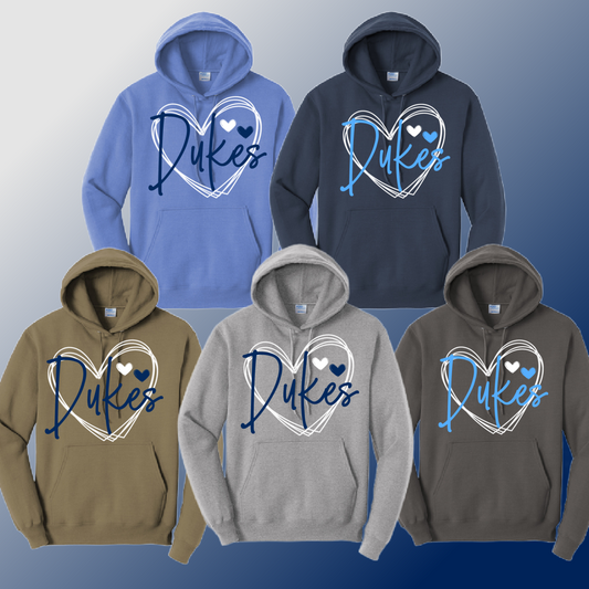 Dukes - Heart Basic Hoodie (Youth & Adult)