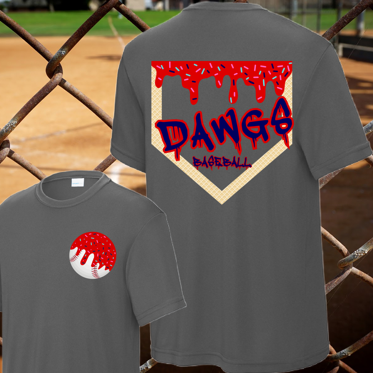 CUSTOMIZABLE Ice Cream Drip Performance Tee (Youth & Adult)