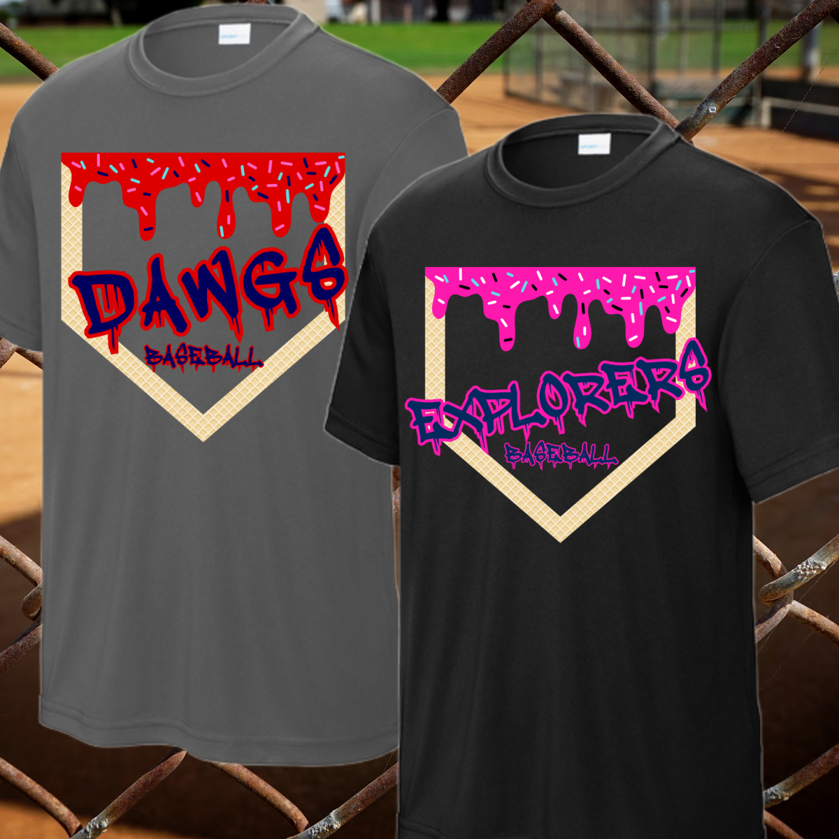 CUSTOMIZABLE Ice Cream Drip Performance Tee (Youth & Adult)