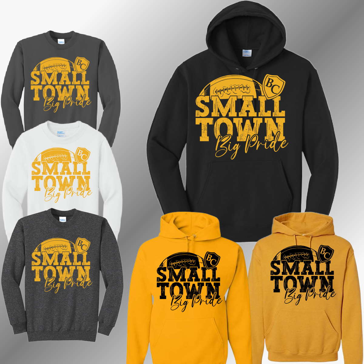 Bullock Creek Lancers - Small Town Big Pride Football Basic Sweatshirt (Adult)