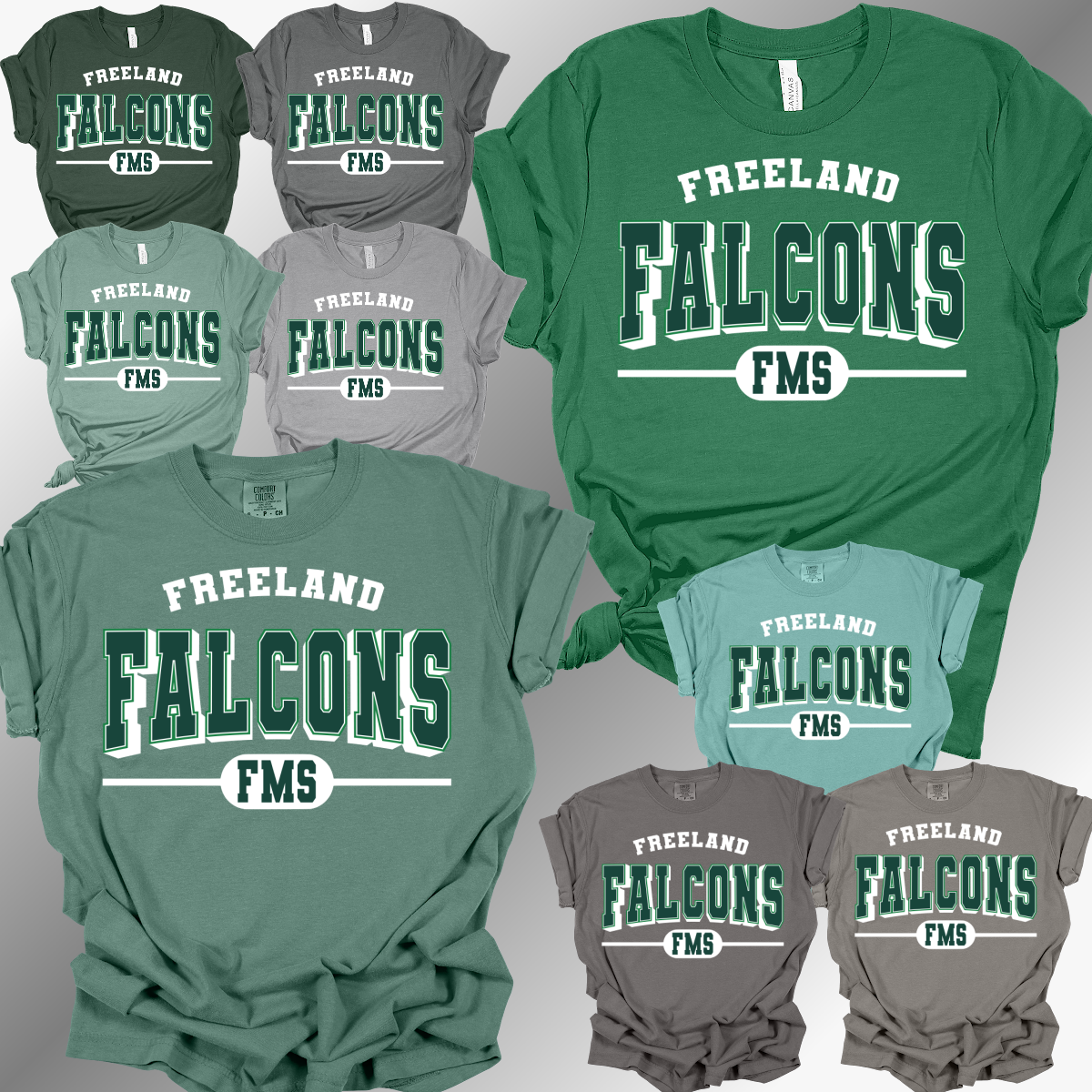 Freeland Falcons MIDDLE SCHOOL - Varsity Curved Tee (Adult)
