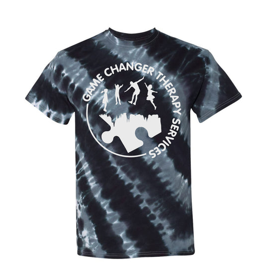 Game Changer Therapy Services Tilt Tie Dye Tee - White Logo