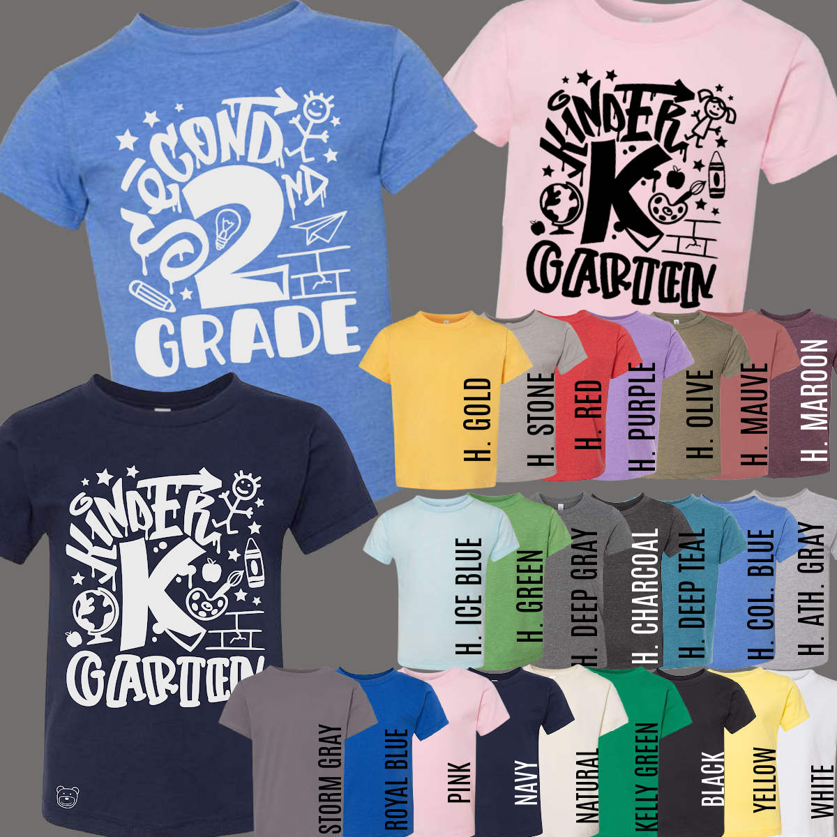 Graffiti Back To School Grade Level Tees - MADE TO ORDER/TWO WEEKS