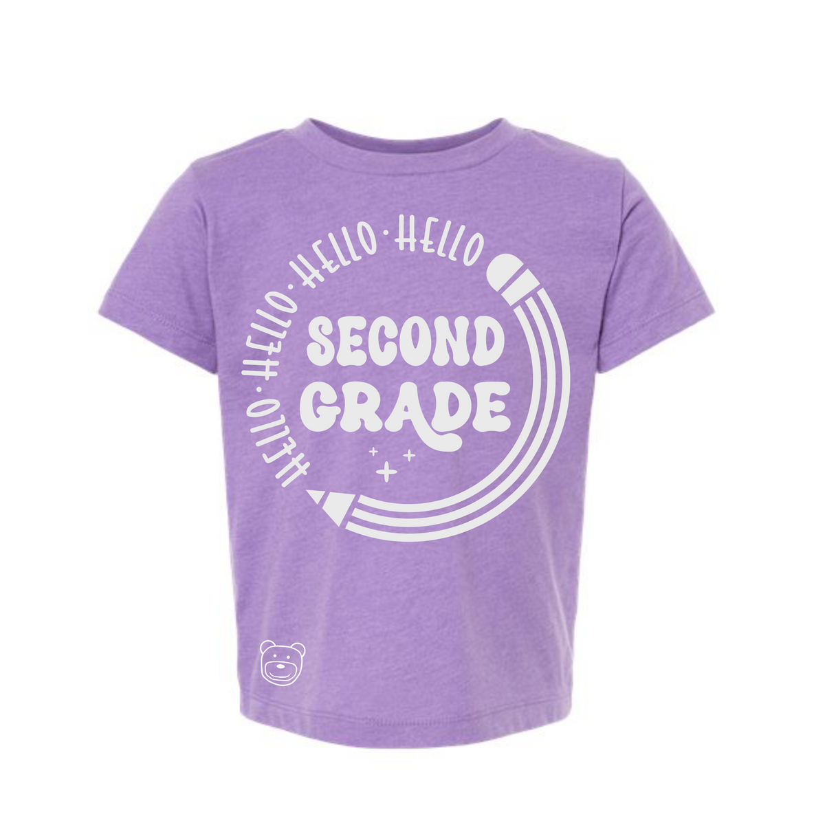 Hello with Pencil Back To School Grade Level Tees - MADE TO ORDER/TWO WEEKS