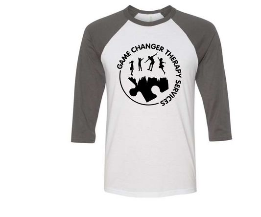 Game Changer Therapy Services Baseball Tee - Black Logo